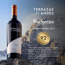 Load image into Gallery viewer, TERRAZAS RESERVA MALBEC 2021 750ML